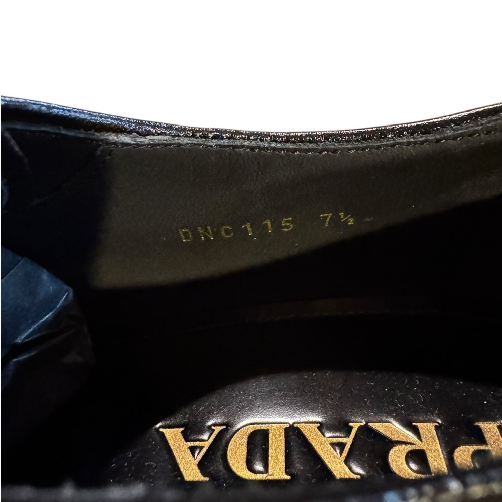 Prada Mens Black Classic Derby Shoes - Picture 6 of 6